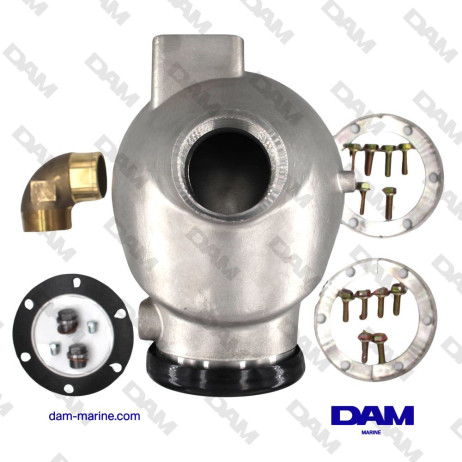 CODO DE ESCAPE DE ACERO INOXIDABLE VOLVO D12-TAMD164-165
