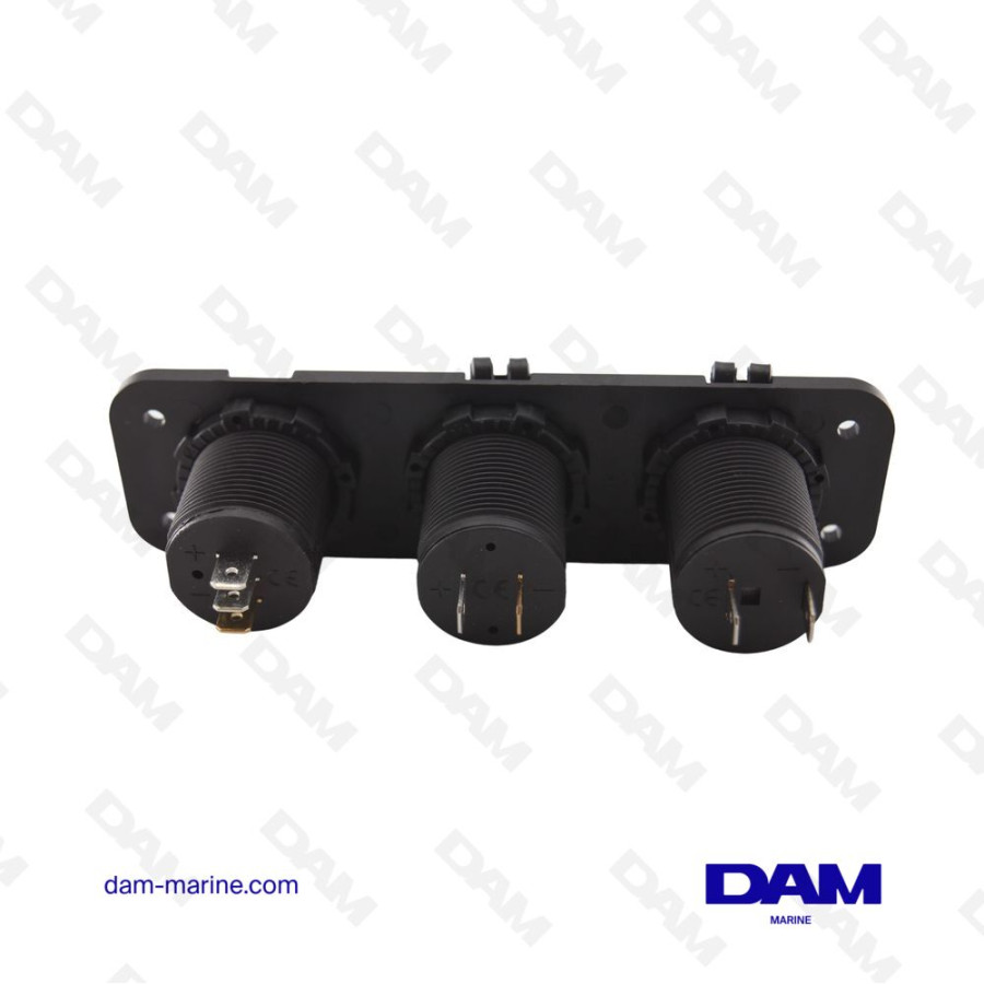 ENCHUFE PARA ENCENDEDOR DE CIGARRILLOS/VOLTÍMETRO/AMPERÍMETRO/USB DUAL -14.517.28