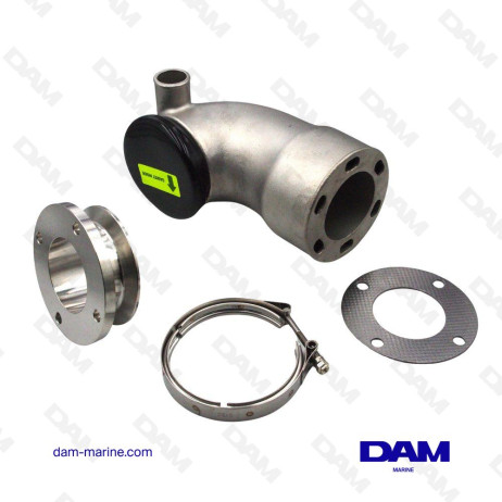 COUDE ECHAPPEMENT YANMAR INOX 6LY-UTE - KIT