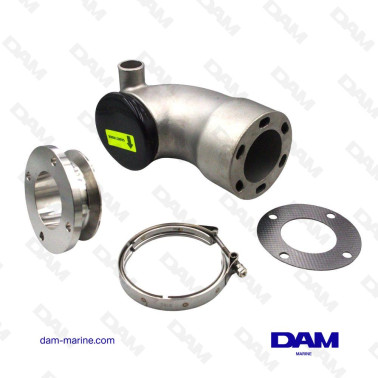 COUDE ECHAPPEMENT YANMAR INOX 6LY-UTE - KIT