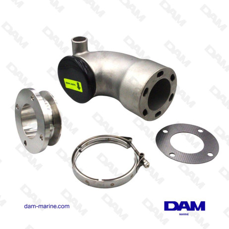 CODO DE ESCAPE DE ACERO INOXIDABLE YANMAR 6LY-UTE