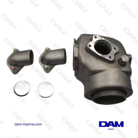 CODO DE ESCAPE DE ACERO INOXIDABLE VOLVO D6 - KIT