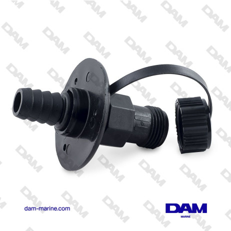 PLASTIC THROUGH-HULL DECK WASH