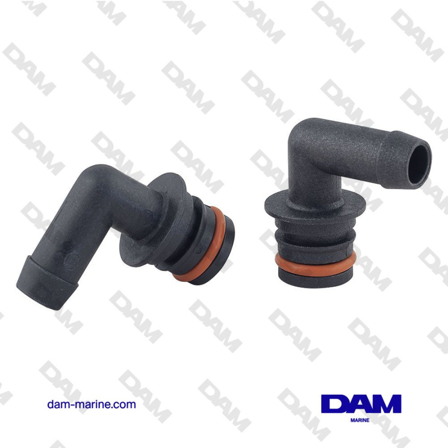 RACCORD EAU COUDE 90° KLICKIN NOIR 1/2