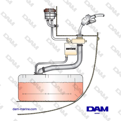 ANTI OVERFLOW TABLE Ø51MM VETUS FS5125