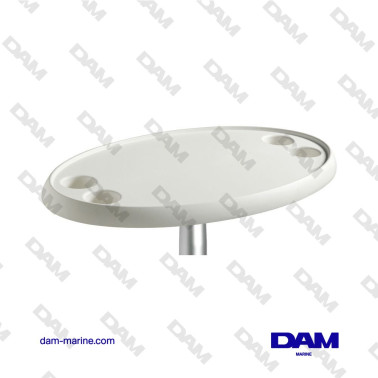 TABLE COMPOSITE OVAL BLANC...