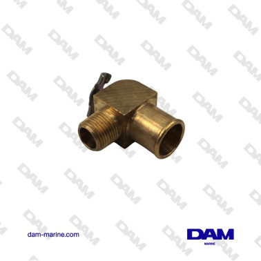 90° BRASS ELBOW WATER FITTING MM - 1/2 X 1 - PURGE