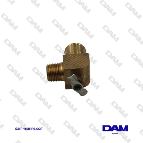 RACCORD EAU COUDE LAITON 90° MM - 1/2 X 1 - PURGE