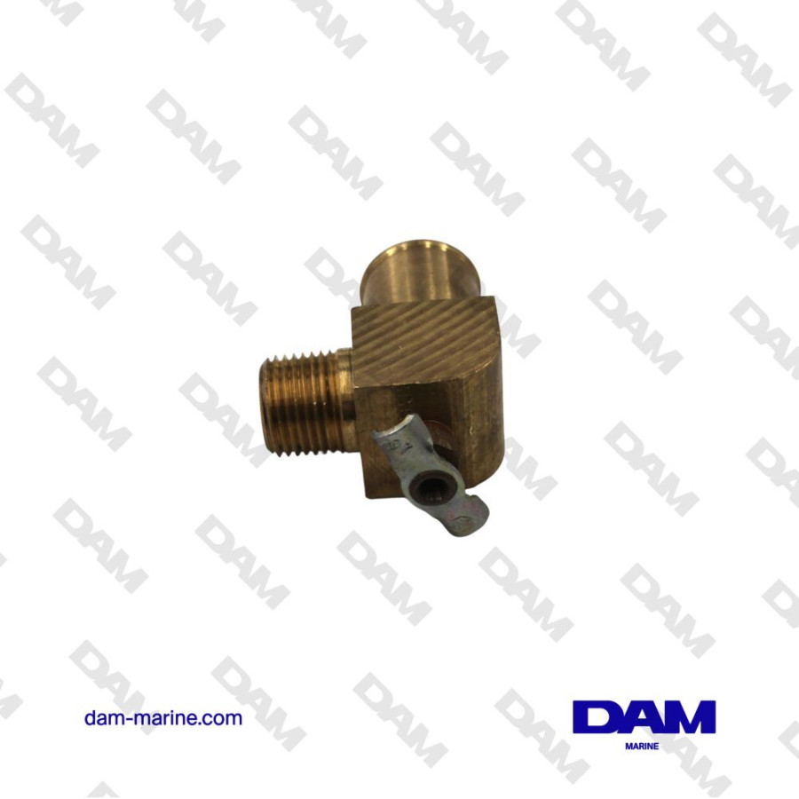 RACCORDO ACQUA GOMITO 90° IN OTTONE MM - 1/2 X 1 - SPURGO