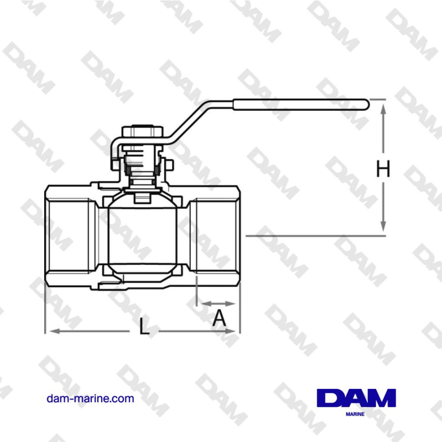 VANNE QUART DE TOUR FF BRONZE 3/4"