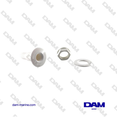 3/4 WHITE PLASTIC THRU-HULL...