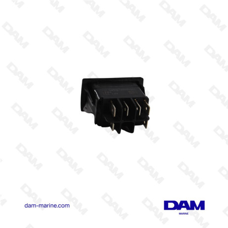 INTERRUTTORE ILLUMINATO (ON)-OFF-(ON) A 2 LED ROSSI 24V