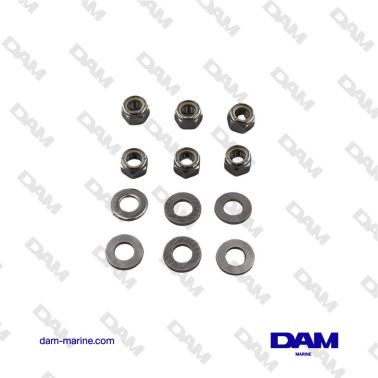 KIT DE ARANDELA Y TUERCA CON BRIDA MERCRUISER 7/16-20