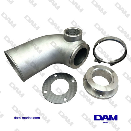 CODO DE ESCAPE DE ACERO INOXIDABLE VOLVO TAMD60 - 70
