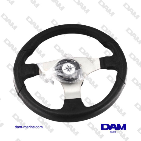 VOLANTE TECHNIC NEGRO - PLATA 350MM