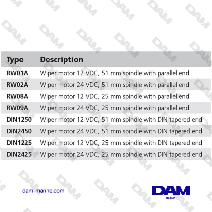 MOTOR DE LIMPIAPARABRISAS RW 12V 51MM