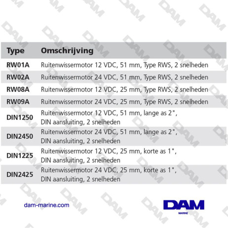 MOTEUR ESSUIE GLACE RW 12V 51MM
