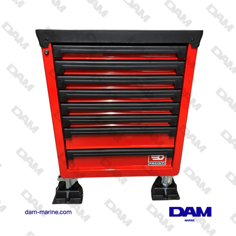 8-DRAWER ROLL CABINET RED*