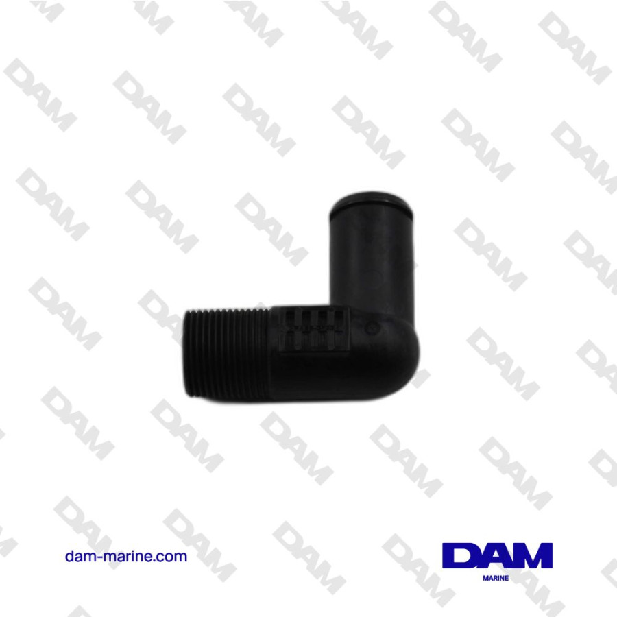 Conector de agua PCM de 32 mm con codo de 90° de plástico
