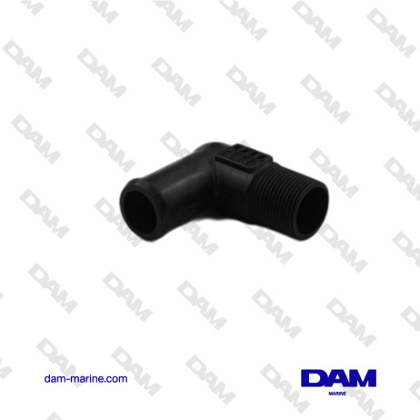 Conector de agua PCM de 32 mm con codo de 90° de plástico