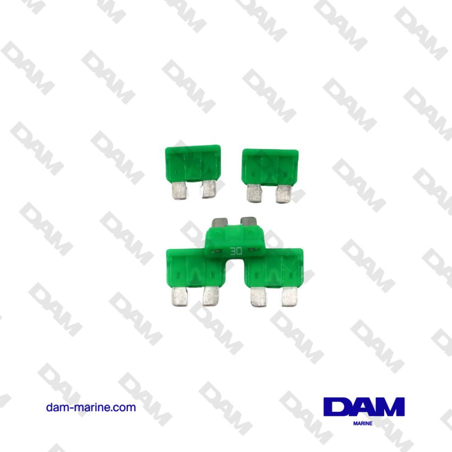 FUSIBLE VERT 30A - BOITE DE 5 PCS