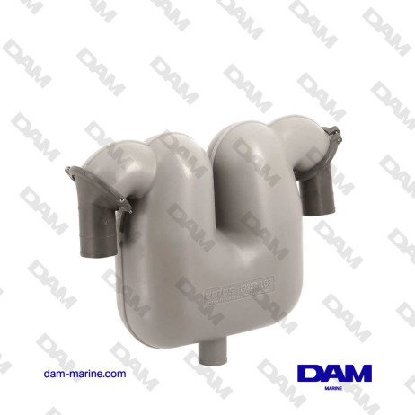 EXHAUST GAS SEPARATOR Ø 50 WITH Ø 75 MM CONNECTION, 360° ROTATABLE
