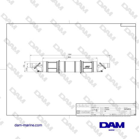 WATERLOCK/SILENCER, ROTATING CHAMBERS, NLP36015L, Ø 60 MM WITH O OUTLETS