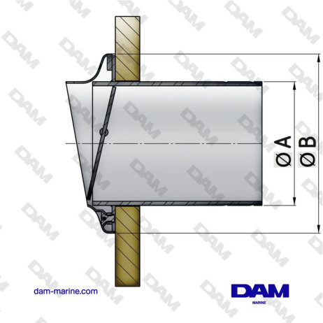 STAINLESS STEEL EXHAUST OUTLET, Ø 50 MM