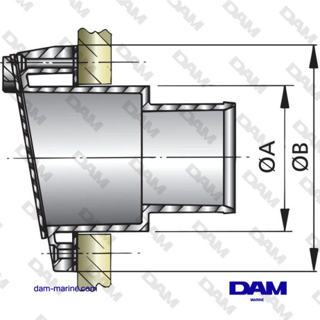 EXHAUST OUTLET WITH ROUND SWING VALVE 76 MM