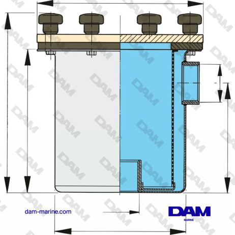 FILTRO TIPO 525, ACCIAIO INOX, ATTACCO G1½