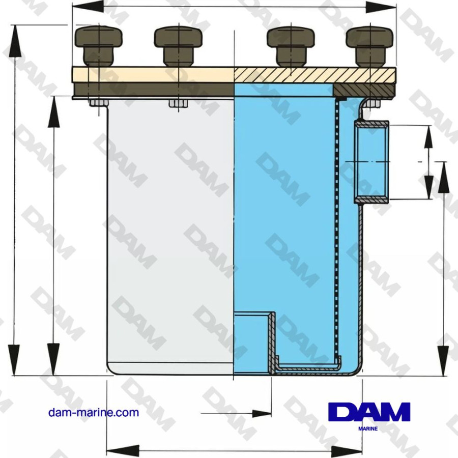 FILTRE TYPE 525, INOX, RACCORDEMENT G1½
