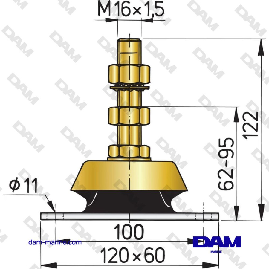 K80V TYPE ENGINE MOUNT (EACH)