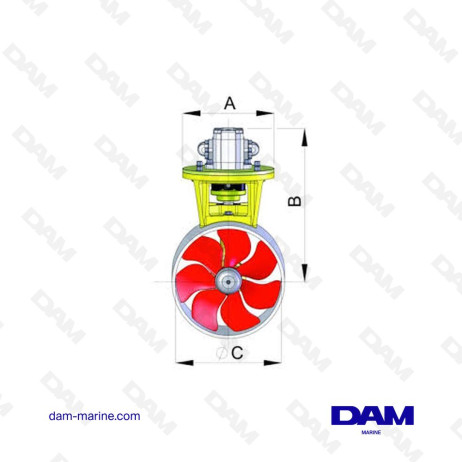 BASE 230 KGF FOR HYDRAULIC PROPELLER, INCLUDING HYDRAULIC MOTOR, FOR HOSE