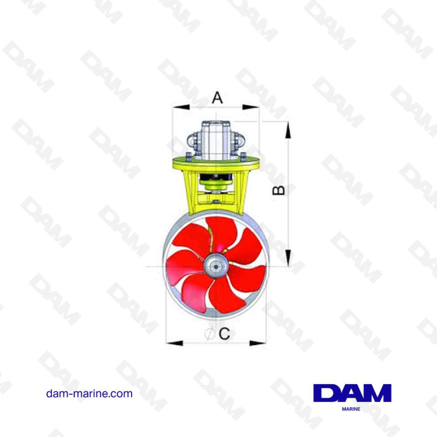 EMBASE 230 KGF POUR PROPULSEUR HYDRAULIQUE, INCLUS MOTEUR HYDRAULIQUE, POUR TUYÈ