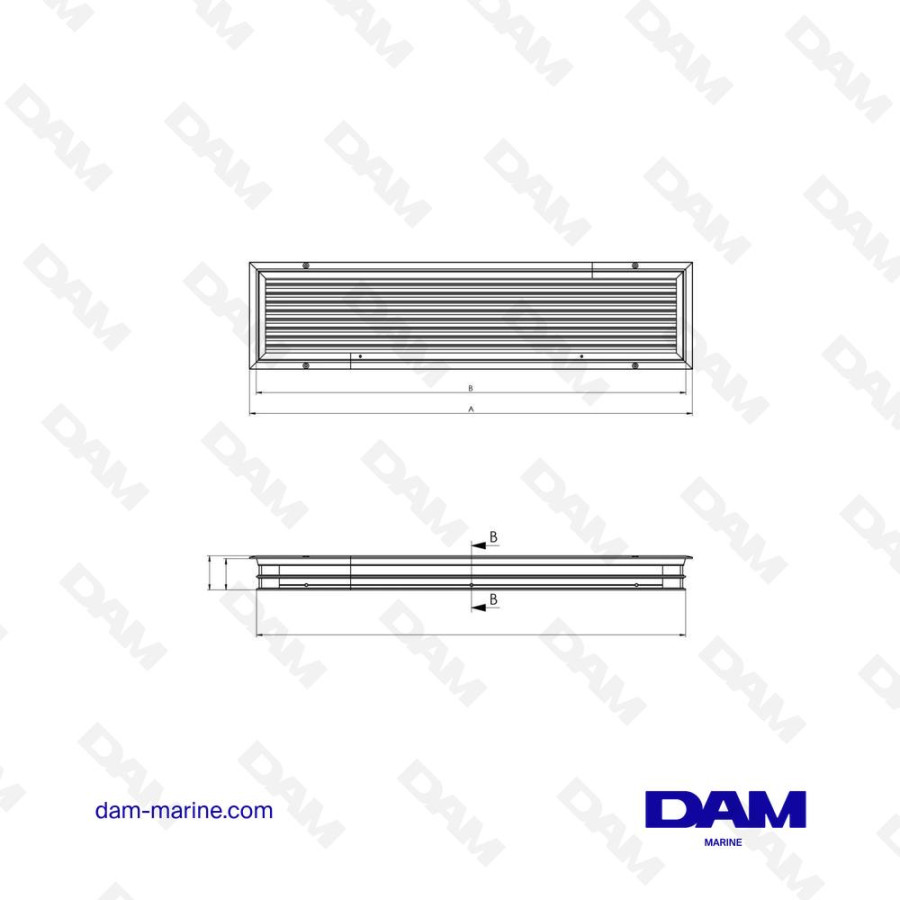RECTANGULAR SUCTION INTAKE TYPE ASVREC 30