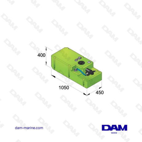 COMPLETE DRINKING WATER TANK SYSTEM, 120L, WITH 13.5L/MIN PUMP
