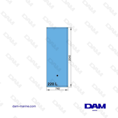 RESERVOIR SOUPLE 220 L A EAU (RACCORDS COUDES Ø 16 ET Ø 38 MM INCLUS)