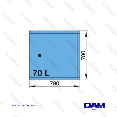 RESERVOIR SOUPLE 70 L A EAU (RACCORDS COUDES Ø 16 ET Ø 38 MM INCLUS)