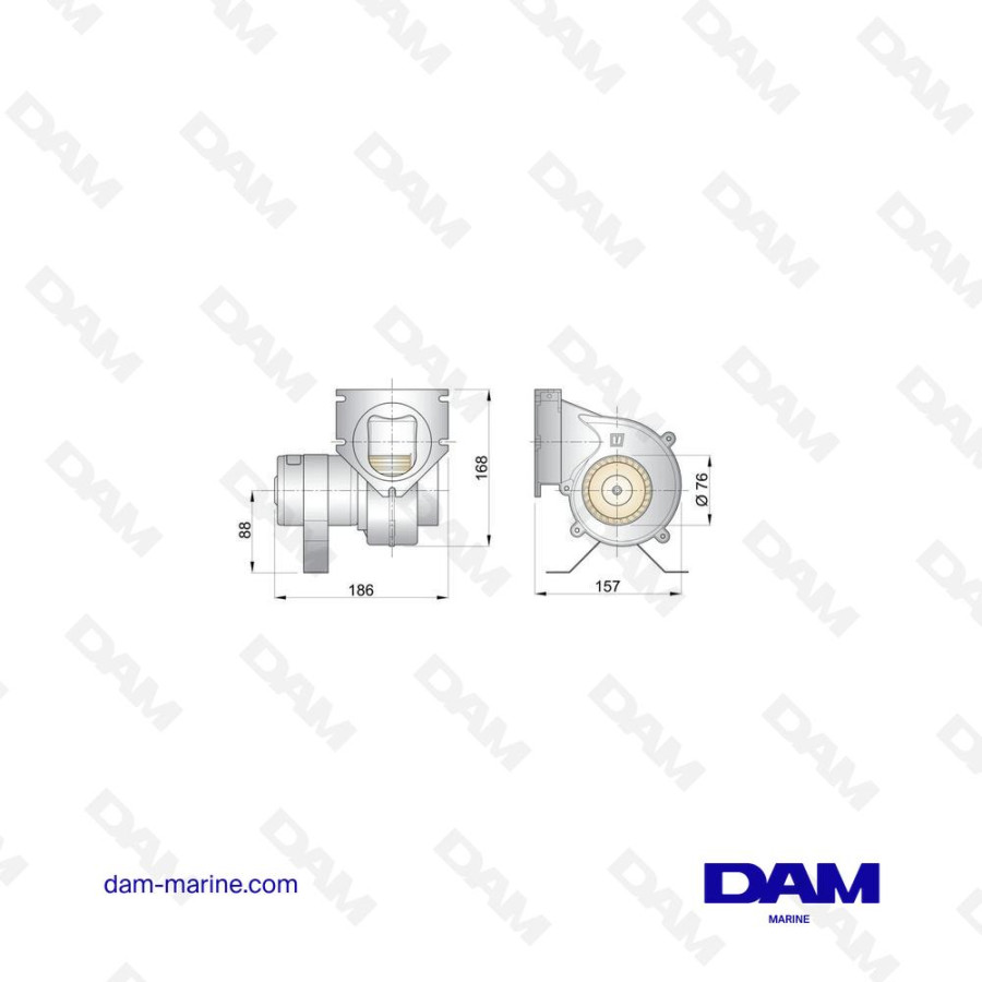 VENTILADOR EXTRACTOR TIPO VENTILADOR 24 V, 4 AMP. CAPACIDAD 4M³/MIN DIÁMETRO 76 MM