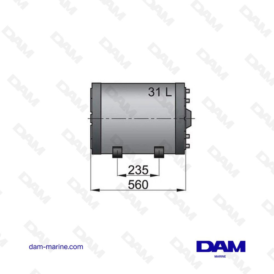 CALENTADOR DE AGUA DE DOBLE PARED DE 31 L