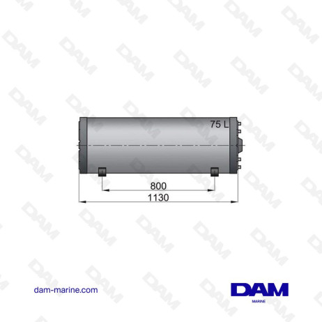 CALENTADOR DE AGUA DE DOBLE PARED DE 75 L