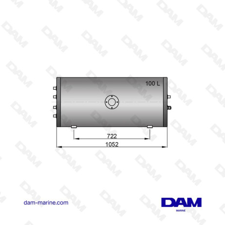 100 L DOUBLE RESISTANCE WATER HEATER WITH MOUNTING KIT AND 230V/1000W ELEMENT