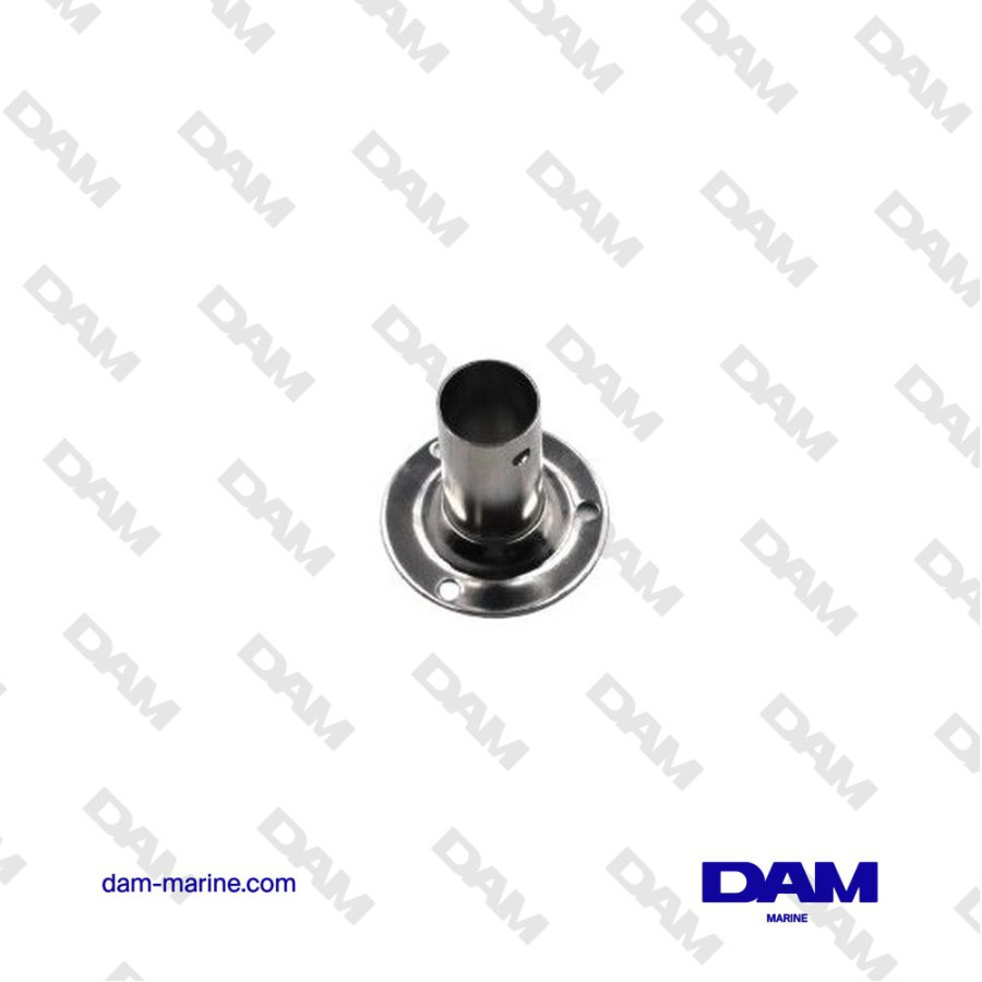 PLACA DE BALCÓN DE ACERO INOXIDABLE 316 TUBO Ø 22MM BASE Ø 60MM ÁNGULO DE 90°