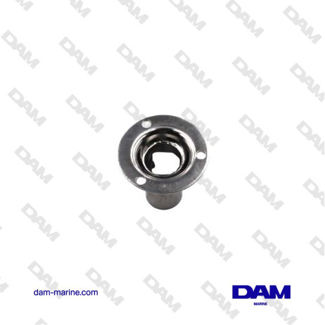 PLACA DE BALCÓN DE ACERO INOXIDABLE 316 TUBO Ø 22MM BASE Ø 60MM ÁNGULO DE 90°