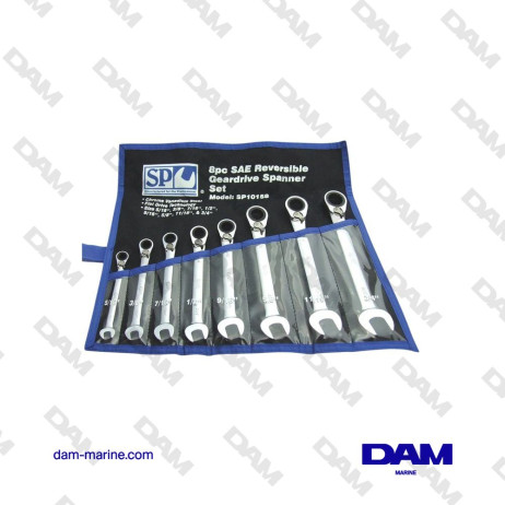 8PCS REVERSIBLE INCH RATCHET COMBINATION WRENCH SET