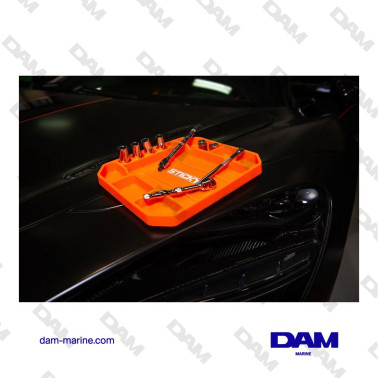 NON-SLIP ORANGE COIN TRAYS - 2PCS