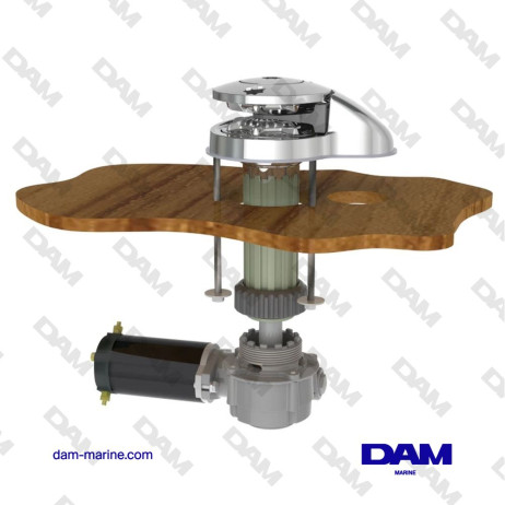 RC8-6 SALPA ANCORA VERTICALE COMBINATO A CATENA/CAVO - 24 V CW - 600 W 165 TDC - CATENA DA 6 MM