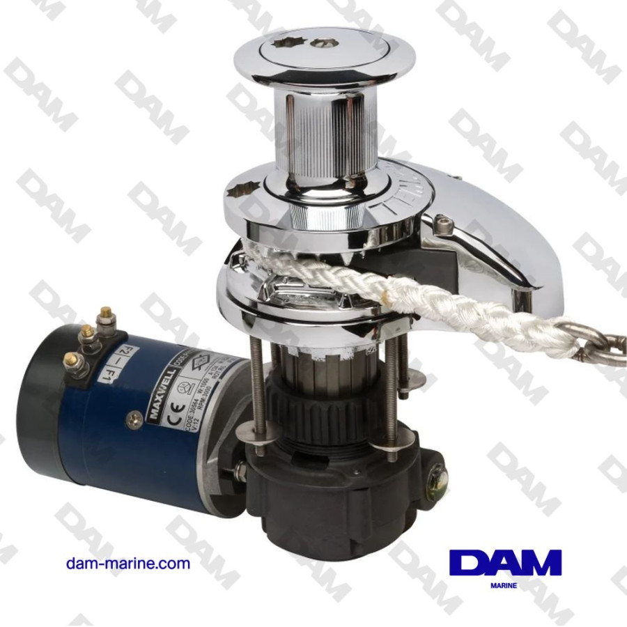 VERTICAL WINDLASS MIXED CHAIN/ROPE RC10-8 - 12V CW - 1000 W - 100TDC CHAIN