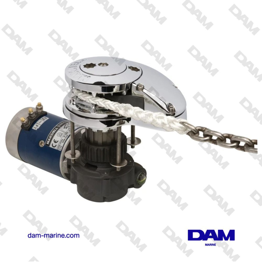 VERTICAL WINDLASS MIXED CHAIN/ROPE RC10-10 - 24V CW - 1200 W - 100TDC CHAIN