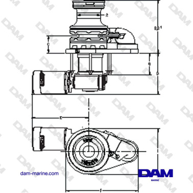 VERTICAL WINDLASS MIXED CHAIN/ROPE 10 VW 8 MM - 5/16" CAPSTAN 100TDC 12/24